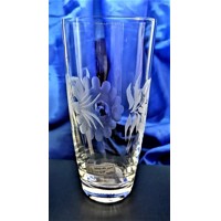 LsG-Crystal Sklenice na vodu víceúčelové sklo ručně broušené ryté dekor Růže d...