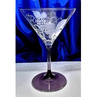 LsG-Crystal Skleničky na Martini fialové ručně broušené dekor Víno Mati-2942 290ml 6 Ks.