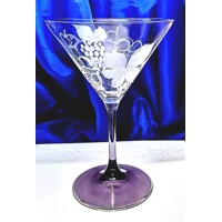 LsG-Crystal Skleničky na Martini růžové ručně broušené dekor Víno Mati-2942 290ml 6 Ks.